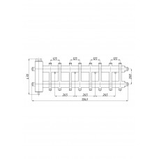 Колектор з гідрострілкою КГС82ВН125(200) 60 кВт з виходами вгору та вниз															